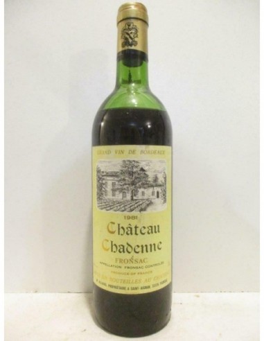 fronsac château chadenne rouge 1981 -...